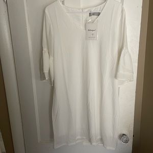 Basic white dress (size M) with back zipper